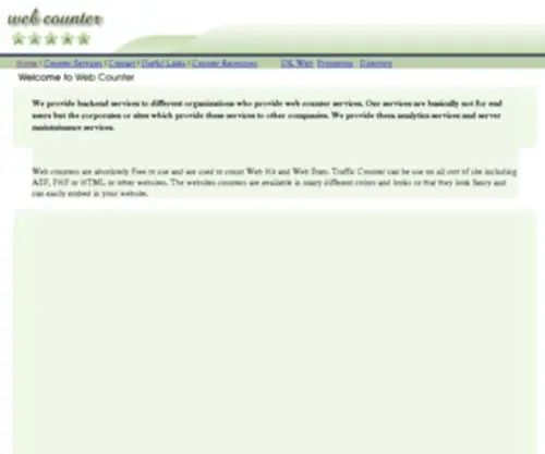 Webvisitcounter.com(Web Counters) Screenshot
