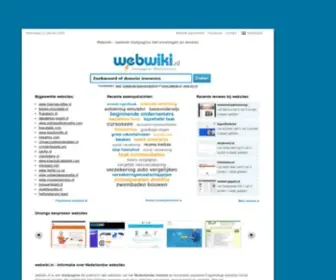 Webwiki.nl(Startpagina en Web Directory) Screenshot