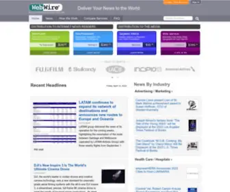 Webwire.com(Press Release Distribution Services) Screenshot
