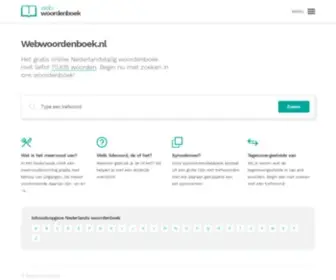 Webwoordenboek.nl(Online Nederlandstalig Woordenboek) Screenshot