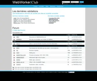 Webworkerclub.com(Communauté des acteurs de l'internet francophone) Screenshot