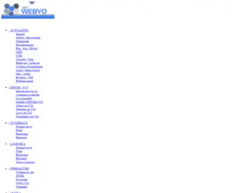 Webyo.net(Webmaster, tutoriaux et ressources Dreamweaver, Flash, Photoshop, CSS, Javascript) Screenshot