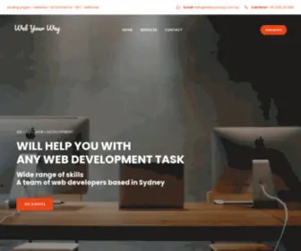 Webyourway.com.au(A team of web developers) Screenshot