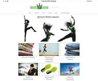 Webzom.com(Men's & Women's Athletic Apparel Online Store) Screenshot