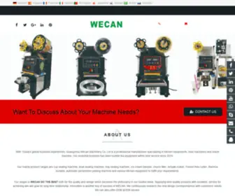 Wecan-Catering.com(Wecan International Machinery Ltd) Screenshot