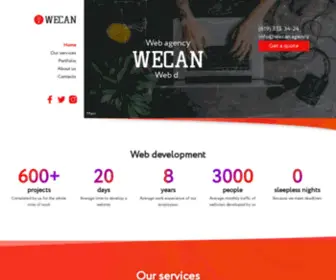 Wecan.agency(Website design and development with the team) Screenshot