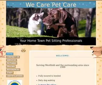 Wecarepetcarenj.com(Your hometown pet sitting professionals) Screenshot