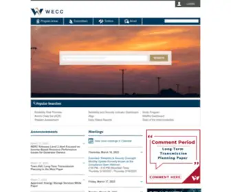 Wecc.biz(Western Electricity Coordinating Council) Screenshot