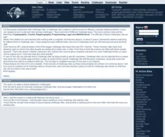 Wechall.com(Overview of hacking challenge and problem solving sites) Screenshot