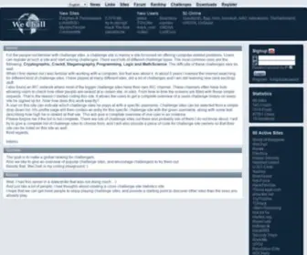 Wechall.net(Overview of hacking challenge and problem solving sites) Screenshot