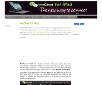 Wechatforipad.net(WeChat for iPad download and install Wechat for iPad) Screenshot