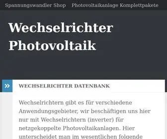 Wechselrichter-Photovoltaik.com(Wechselrichter Datenbank) Screenshot