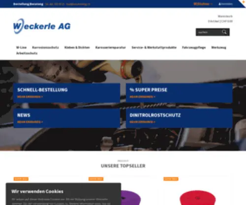 Weckerleag.ch(Weckerle AG) Screenshot