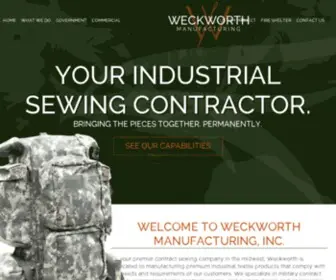 Weckworth.com(Custom Product Contract Sewing) Screenshot