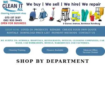 Wecleanitallshop.co.za(We Clean It All Shop) Screenshot