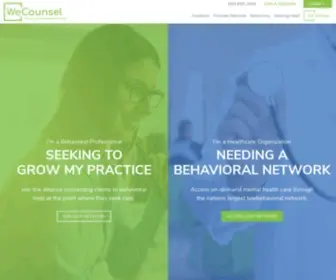 Wecounsel.com(Telemental Health & Telebehavioral Health Solutions) Screenshot