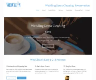 Wedclean.com(Wedding Dress Cleaning and Preservation Services) Screenshot