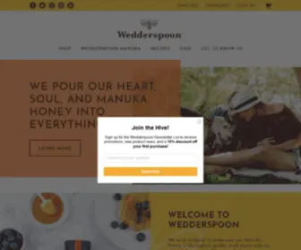 Wedderspoon.ca(Wedderspoon Manuka and Organic Gourmet honey) Screenshot