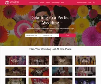 Weddesa.com(Most trusted Wedding Planning Portal) Screenshot