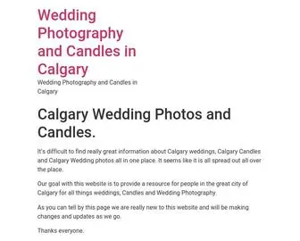 Wedding-Photo-Calgary.ca(Wedding Photography and Candles in Calgary) Screenshot