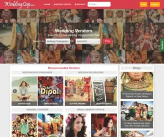 Weddingcap.com(Indian Wedding Website) Screenshot