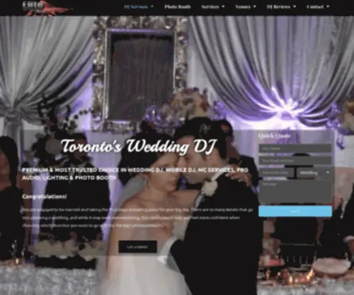 WeddingdjToronto.com(Toronto's Best Wedding & Corporate DJ & Photo Booth Service) Screenshot