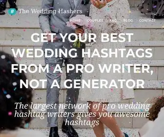 Weddinghashers.com(The Best Wedding Hashtags Written By Pros) Screenshot