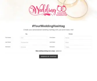 Weddinghashtaggenerator.org(A free (and best)) Screenshot