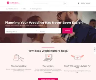 Weddinghero.ca(Everything You Need To Plan Your Wedding in Canada) Screenshot
