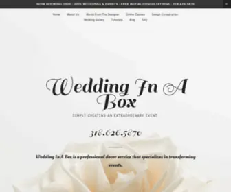 Weddinginabx.com(Wedding In A Box) Screenshot