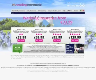 Weddinginsurance.ie(Wedding Insurance from) Screenshot