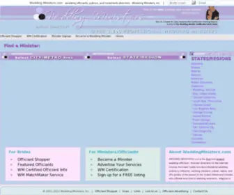 Weddingministers.com(Wedding Ministers and Officiants) Screenshot