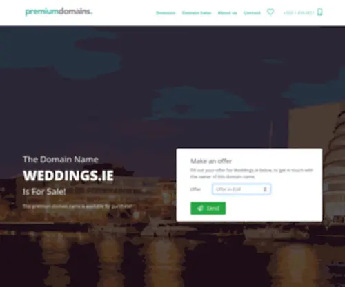 Weddings.ie(This premium domain name) Screenshot