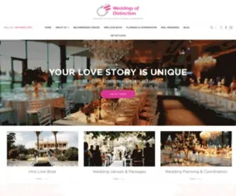 Weddingsofdistinction.com.au(Wedding Decorators Stylists Planners & Coordinators in Melbourne Victoria) Screenshot