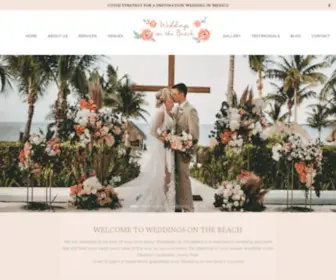 Weddingsonthebeach.com.mx(Weddings on the Beach) Screenshot