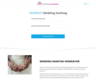 Weddingtagmaker.com(Wedding Hashtag Generator) Screenshot