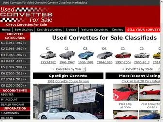 Weddingtreasure.com(Used Corvettes For Sale and Corvette Trader Classifieds) Screenshot