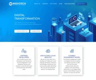 Wedigtech.com(Web development) Screenshot