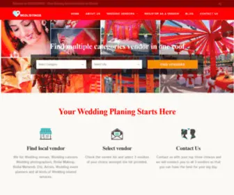 Wedlistings.co.in(Find Verified Wedding Vendors Online in Your City) Screenshot