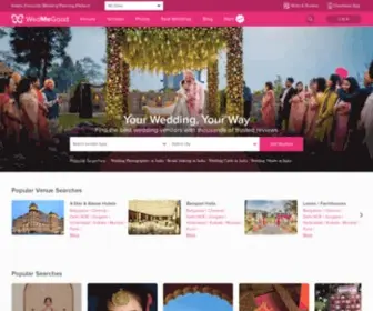 Wedmegood.com(Weddings, Indian Wedding Planning Online) Screenshot