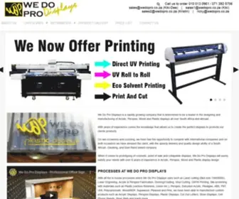 Wedopro.co.za(We Do Pro Displays) Screenshot