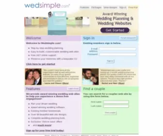 Wedsimple.com(Wedding Planning & Wedding Websites) Screenshot