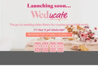 Weducateglobal.com(Video library platform for couples looking to DIY their wedding) Screenshot