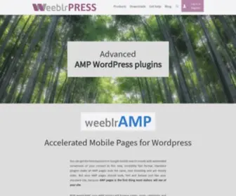 Weeblrpress.com(Accelerated Mobile pages plugins and services for WordPress) Screenshot