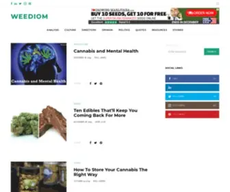 Weediom.com(Covering the Cannabis Revolution) Screenshot