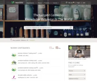 Weedsta.com(Find dispensaries and learn about weed strains) Screenshot
