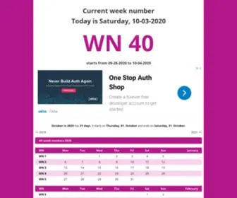 Week-Numbers.com(Which week) Screenshot