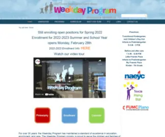 Weekdayprogram.com(The Weekday Program at FirstChurch Plano) Screenshot