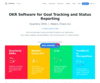 Weekdone.com(Leading OKR Software for Goal Tracking and Weekly Status Reporting) Screenshot