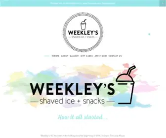 Weekleysice.com(Weekley's Shaved Ice) Screenshot